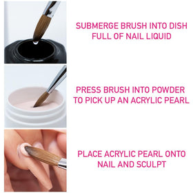 Young Nails brush applying acrylic bead for better adhesion benefit