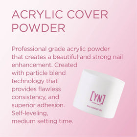 Young Nails Rosebud powder texture close-up demonstrating smooth self-leveling finish for reduced filing