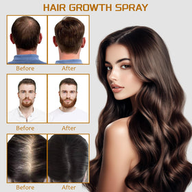 YOUNGYOUNGLOVE applying spray to beard for fuller, stronger facial hair