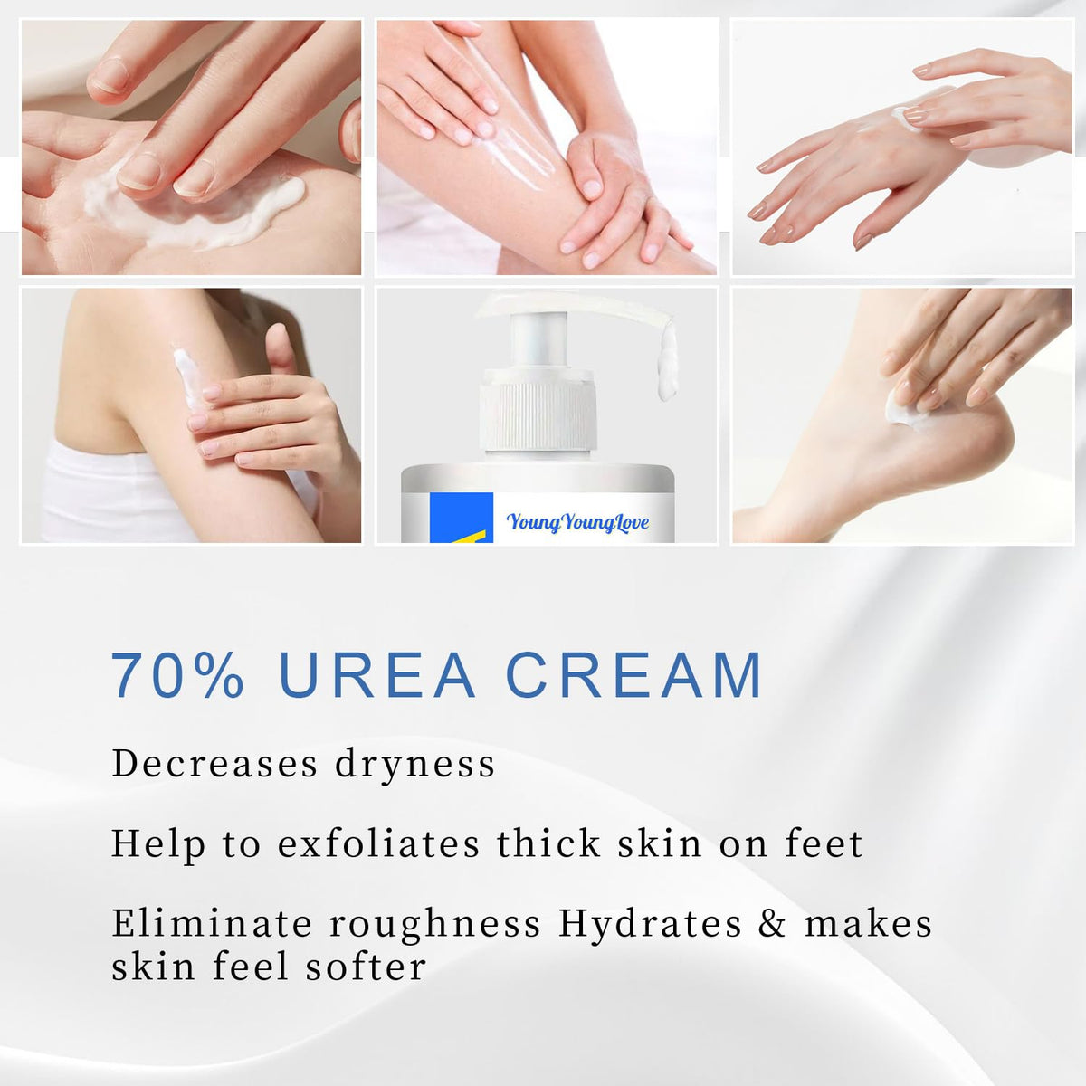 YOUNGYOUNGLOVE cream texture close-up demonstrating non-greasy absorption