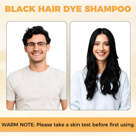 YOURTONE creamy black shampoo texture close-up, pigment-rich formula visible