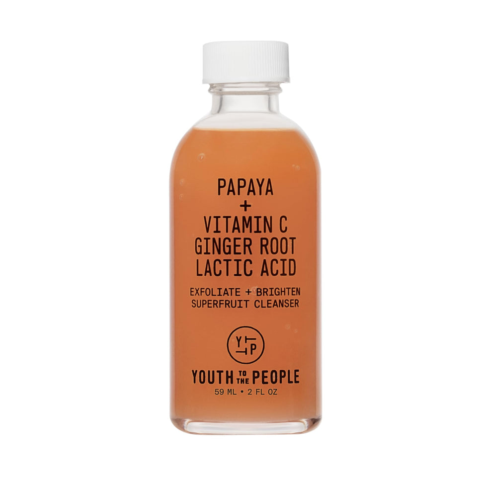 Youth To The People front packaging travel bottle shows compact, potent exfoliant