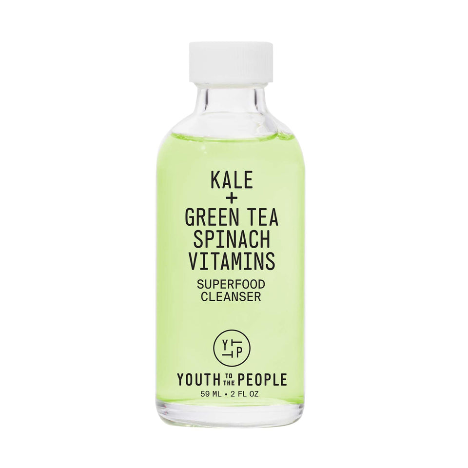 Youth To The People front packaging travel bottle showing brand and clean formulation benefits