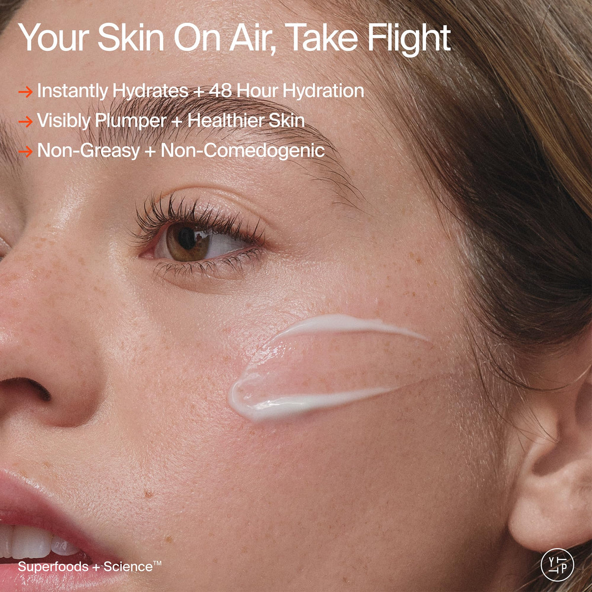 Youth To The People moisturizer application on skin for quick absorption benefit