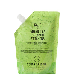 Youth To The People refill pouch front view showing product and eco benefit