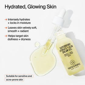 Youth To The People oil texture on skin absorbing quickly for hydrated glow
