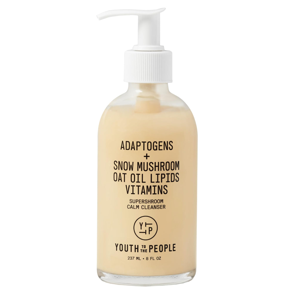 Youth To The People front bottle view showing gentle milky cleanser benefits