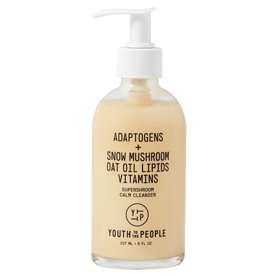 Youth To The People front bottle view showing gentle milky cleanser benefits