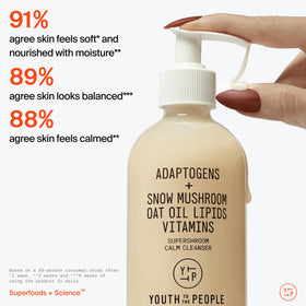 Youth To The People snow mushroom visual representing long-lasting hydration