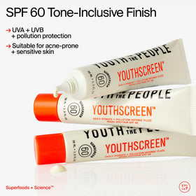 Youth To The People size comparison next to hand illustrating travel-friendly tube