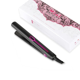Youuish mini flat iron front view showing compact design and quick styling benefit