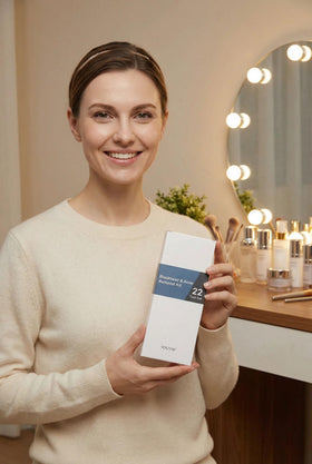 YOUYISI lifestyle shot on bathroom counter showing kit ready for at-home skincare routine