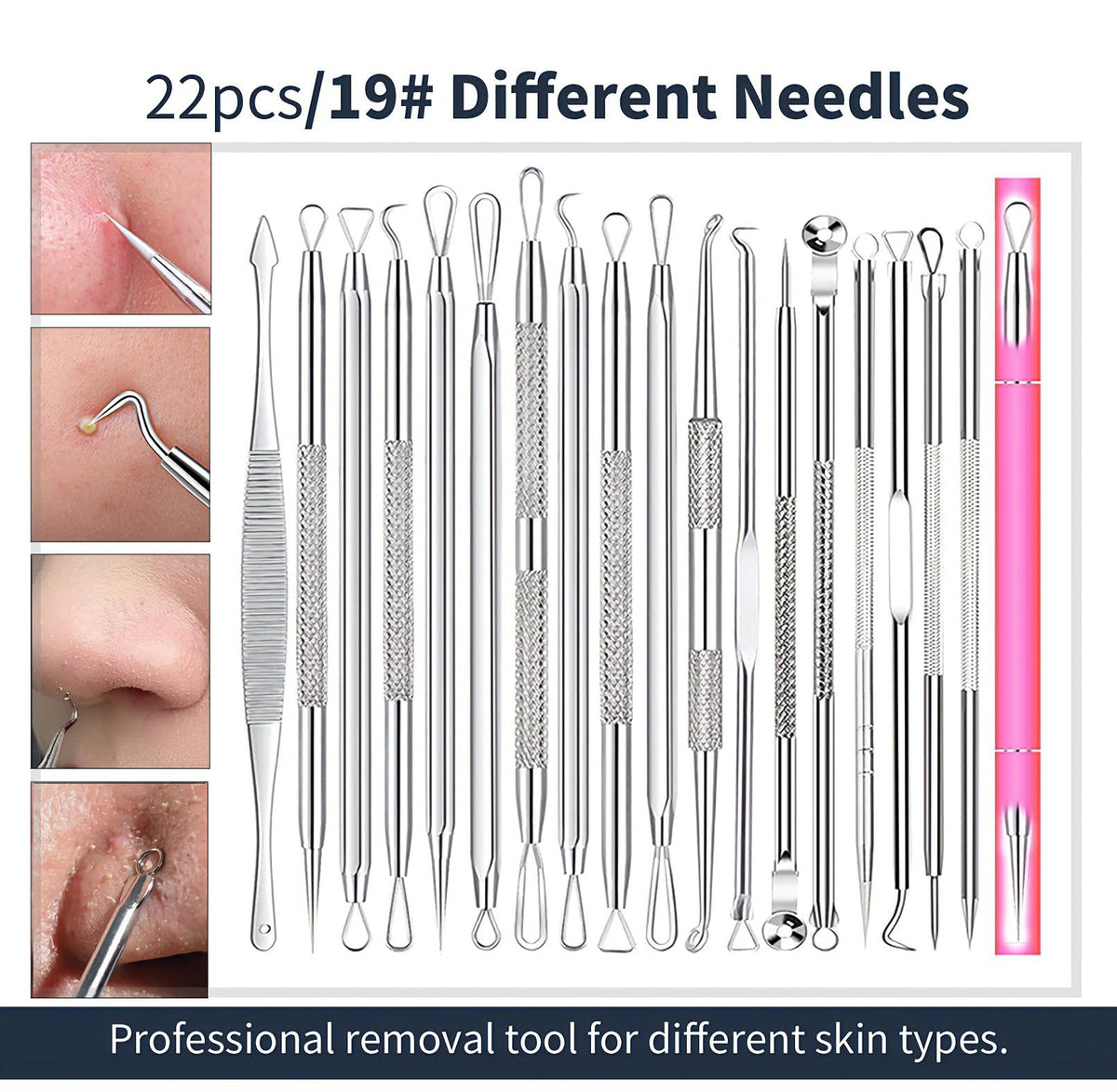 YOUYISI tool in use on model nose illustrating targeted extraction technique with magnifier