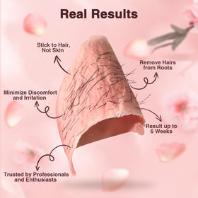 Yovanpur application on bikini line showing precise, stripless waxing for sensitive areas