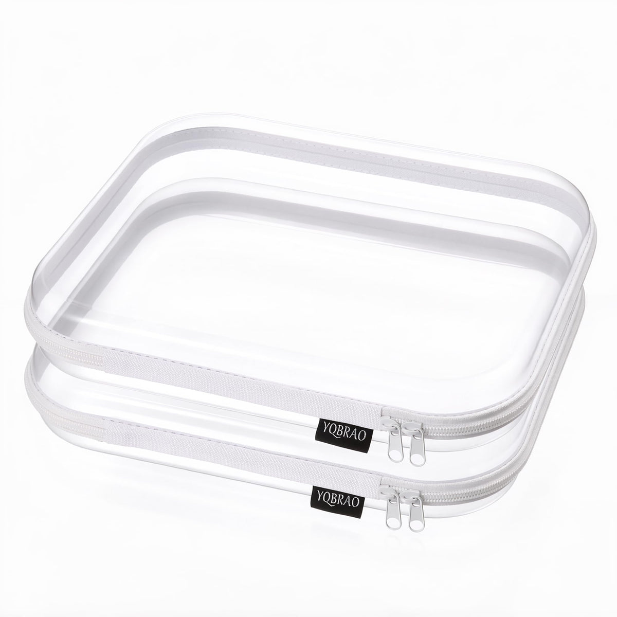 YQBRAO front view showing clear hard shell and tidy storage benefit