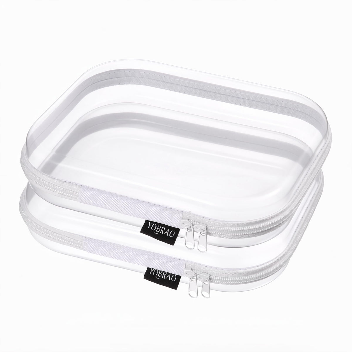 YQBRAO front view medium clear case shows organized protection