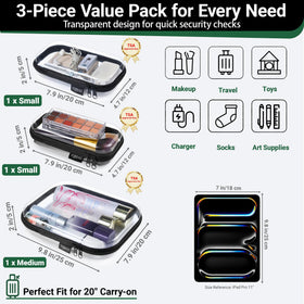 YQBRAO pouch on airport security belt demonstrating quick TSA inspection benefit