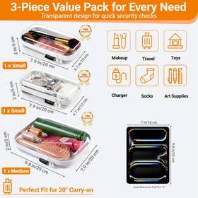 YQBRAO pouch open with toiletries neatly arranged for quick access
