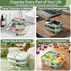 YQBRAO large pouch placed in suitcase protecting toiletries and bulky items