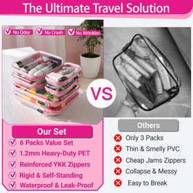 YQBRAO large pouch open with makeup palette inside, protects fragile cosmetics