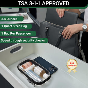 YQBRAO case sliding into backpack illustrating travel-ready low-profile convenience