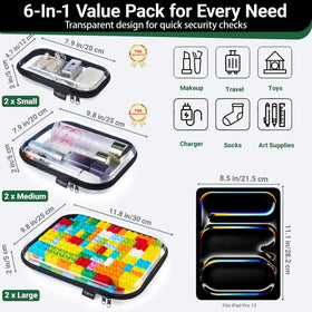 YQBRAO small case with earbuds and SD cards for tidy small-item protection