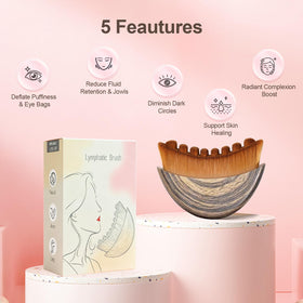 Yqzjjjust brush in use along jawline illustrating contouring and de-puffing benefit
