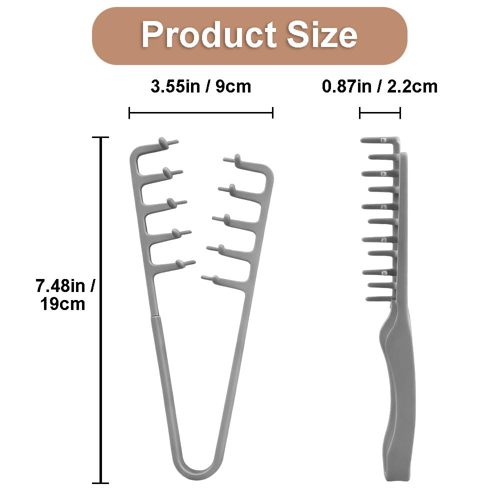 YRAKOZIN wide-tooth comb close-up highlighting rounded teeth for gentle detangling
