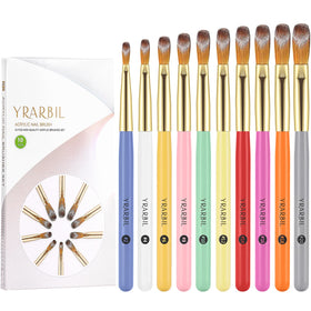 Yrarbil front packaging showing all 10 brushes and colorful handles for easy choice