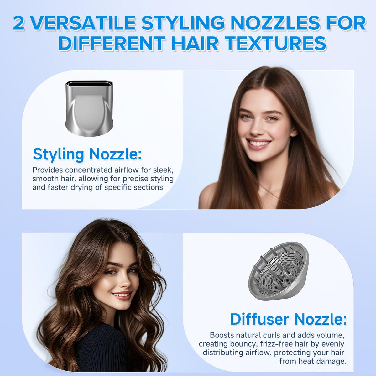 YSATERY diffuser attached drying curly hair to boost volume and reduce frizz