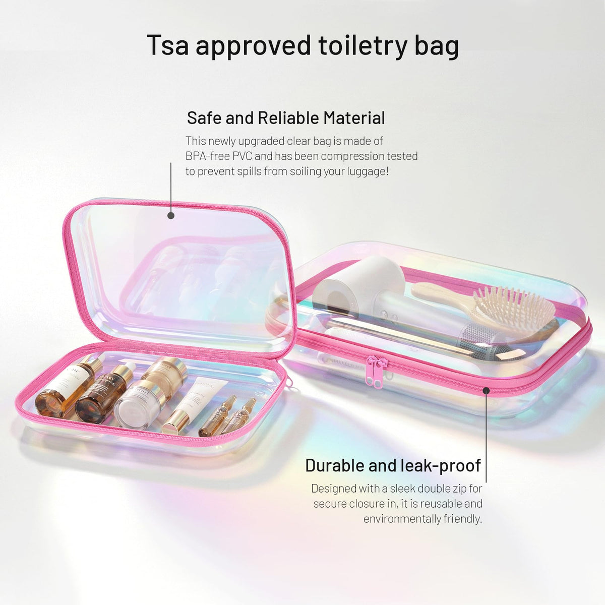 YSHXNX large bag packed in suitcase for travel organization and TSA ease