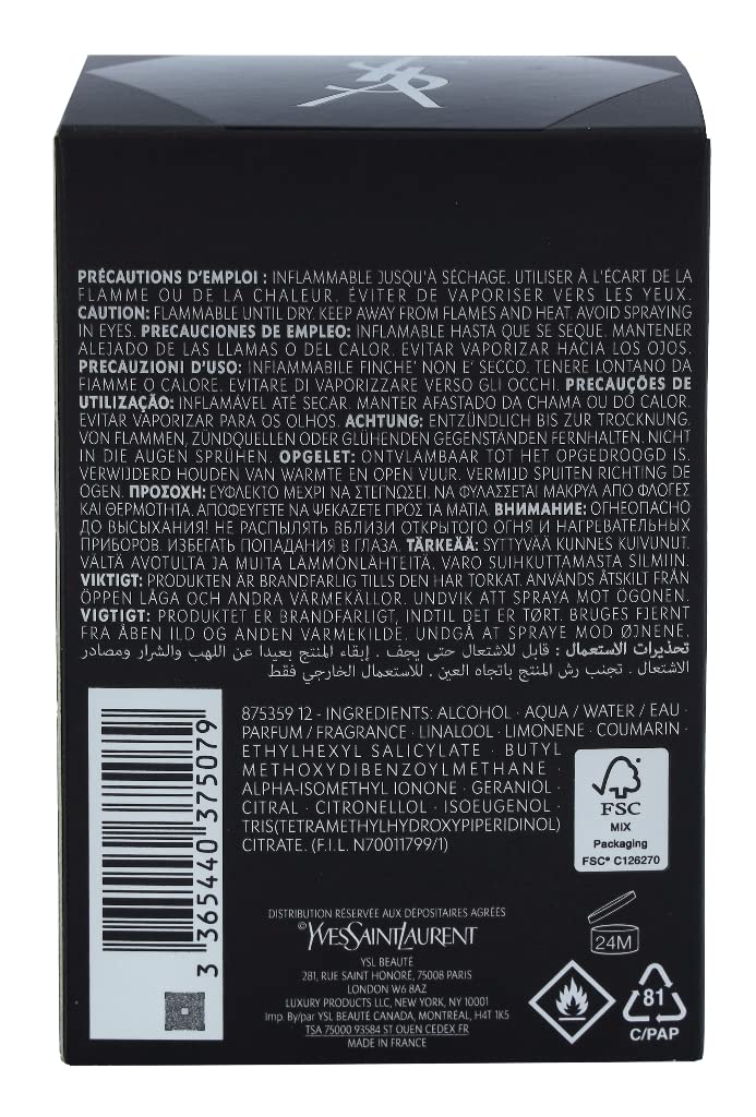 Yves Saint Laurent cedarwood and ingredients detail highlighting warm depth