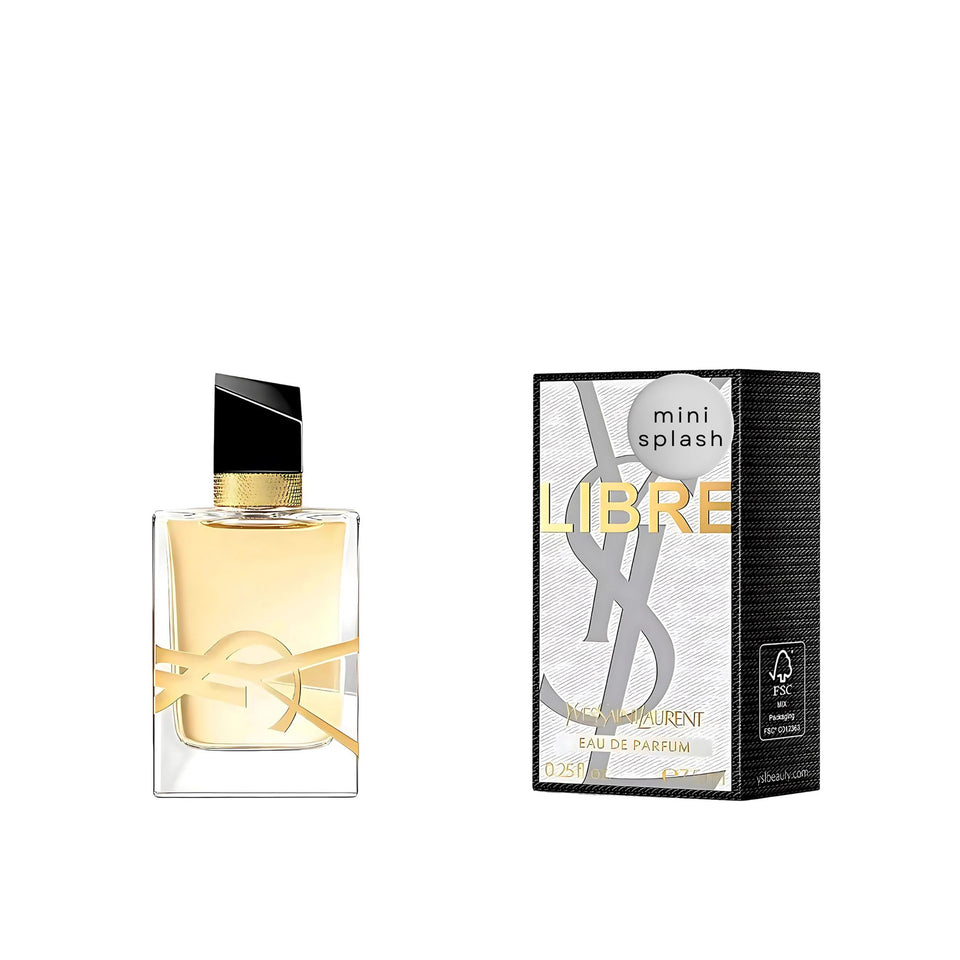 Yves Saint Laurent libre mini front packaging showing elegant branding and travel convenience