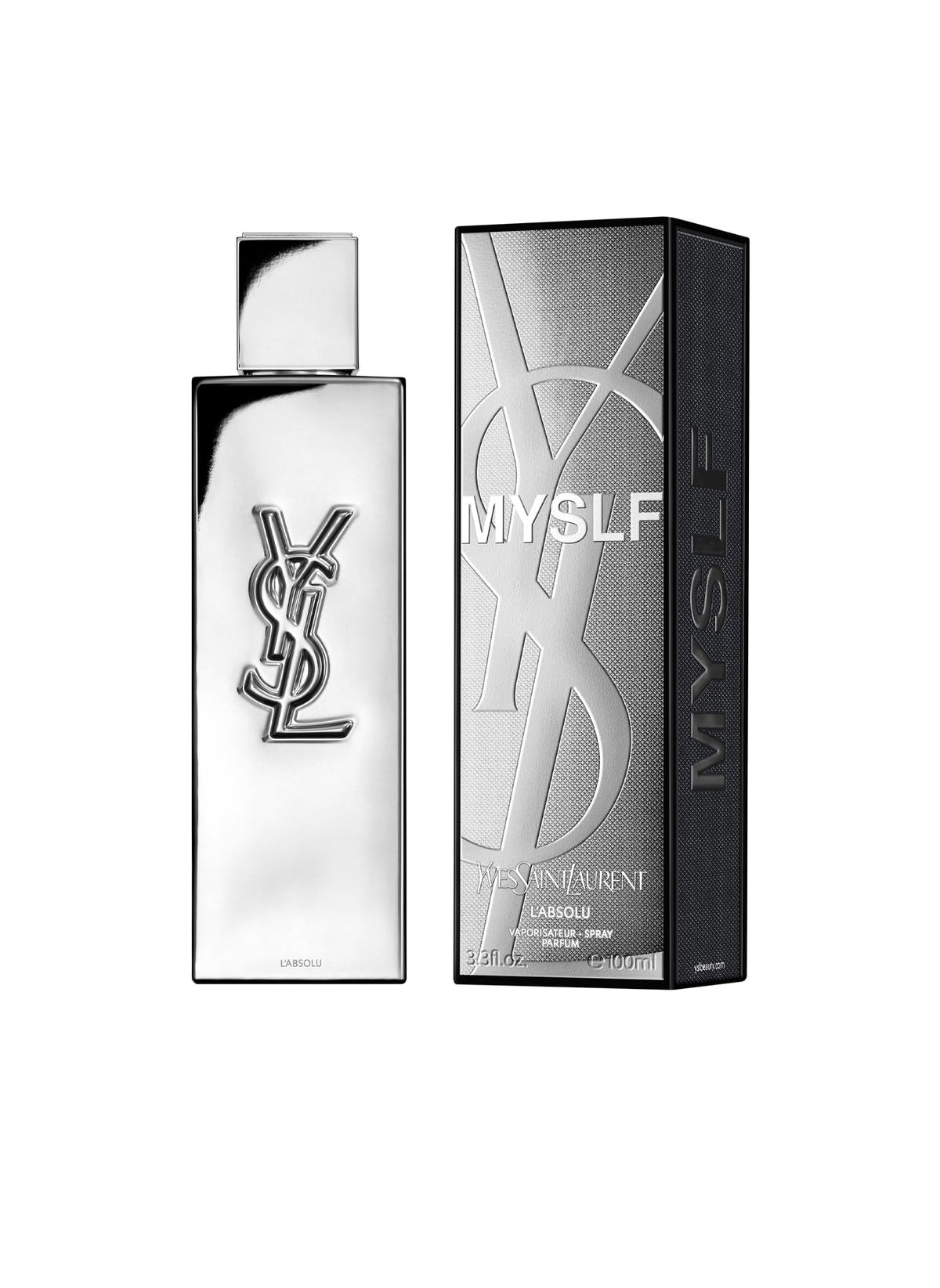 Yves Saint Laurent close-up of bottle cap and glass detail showing premium finish
