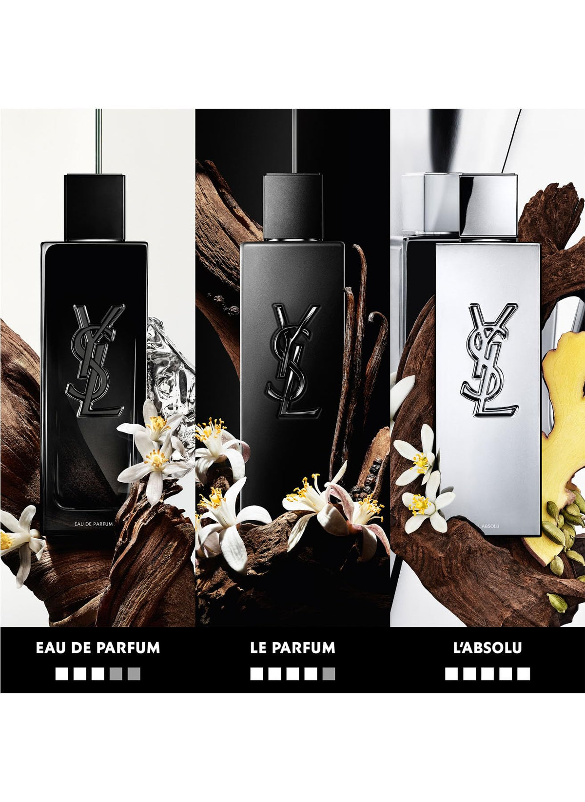 Yves Saint Laurent bottle in evening setting conveying sophistication and confident presence