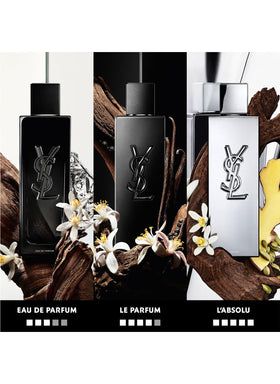 Yves Saint Laurent bottle in evening setting conveying sophistication and confident presence