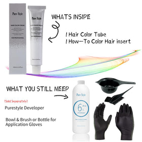 ysnstyle application setup with brush and bowl for neat at-home coloring