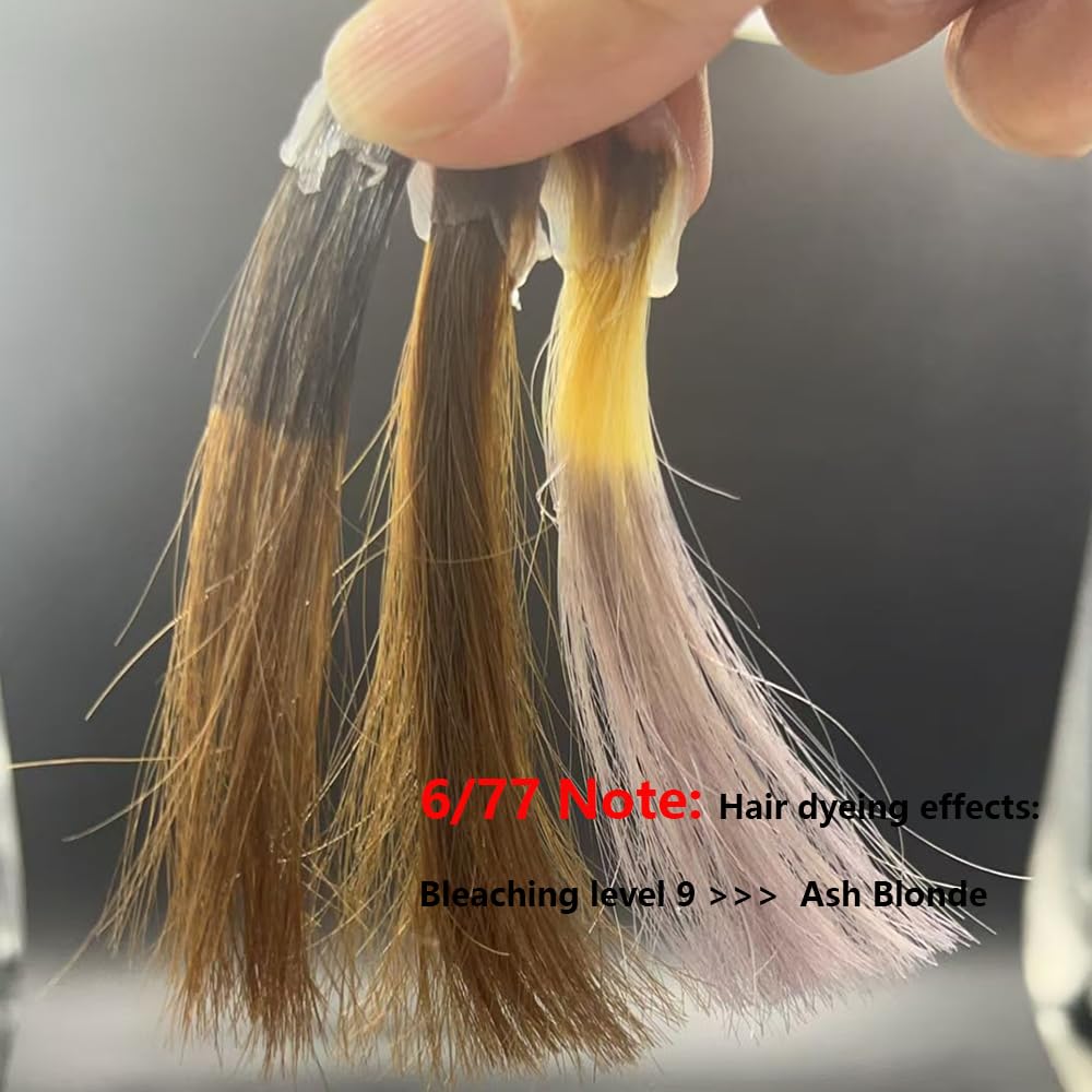 ysnstyle ash blonde color swatch on hair strand illustrating true tone