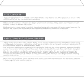 ysnstyle label close-up highlighting ingredients and safety instructions