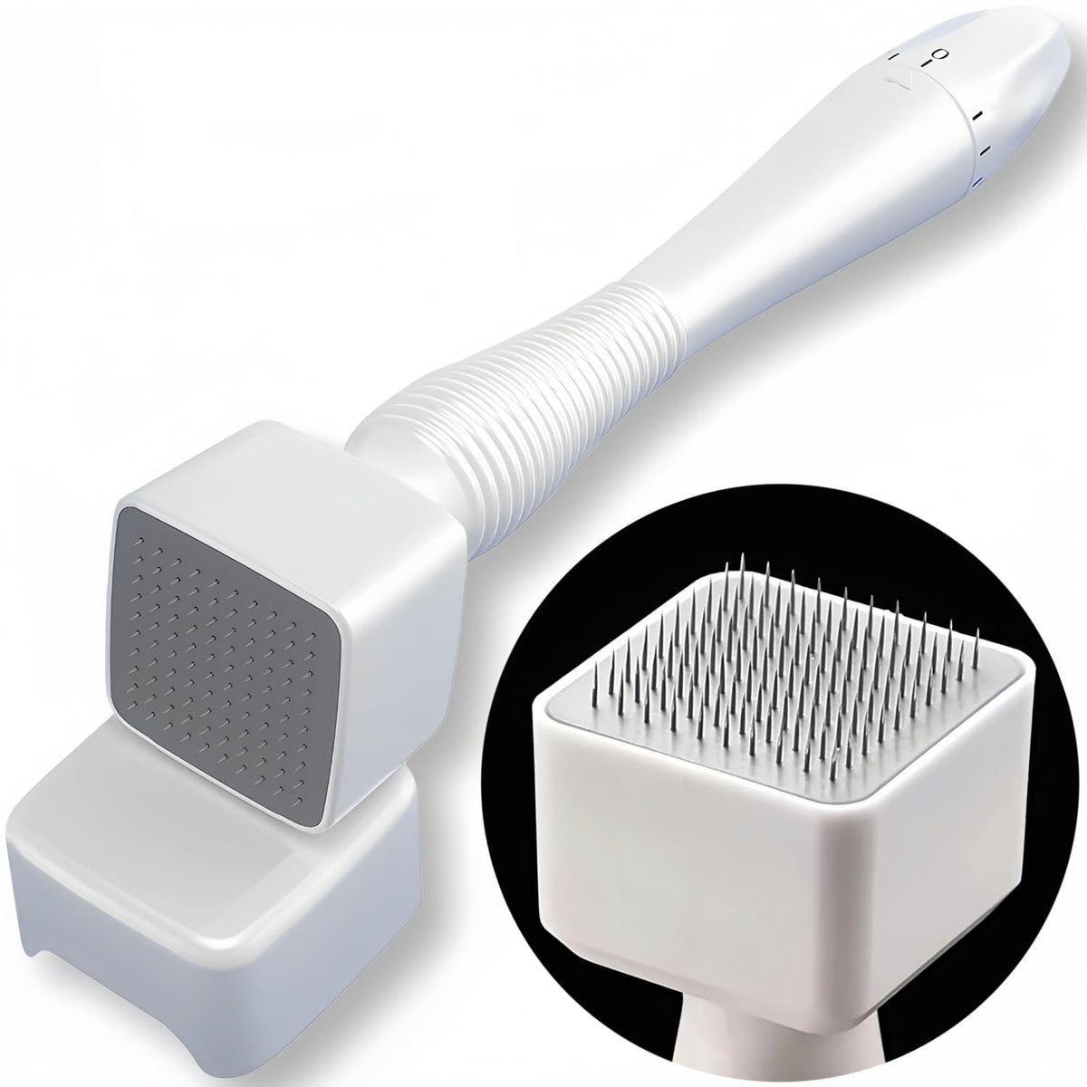 Ysrisny derma stamp front view showing compact tool and grip benefit