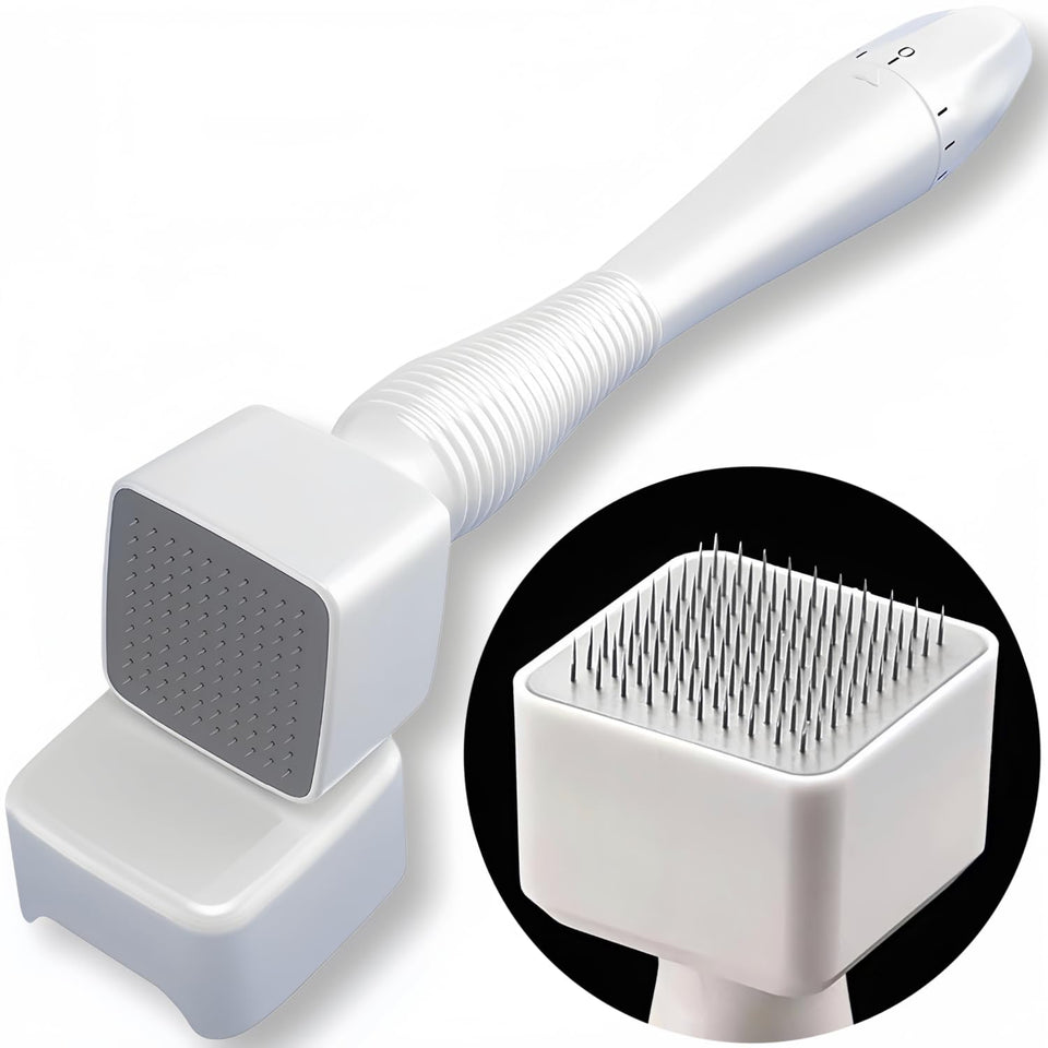 Ysrisny derma stamp front view showing compact tool and grip benefit