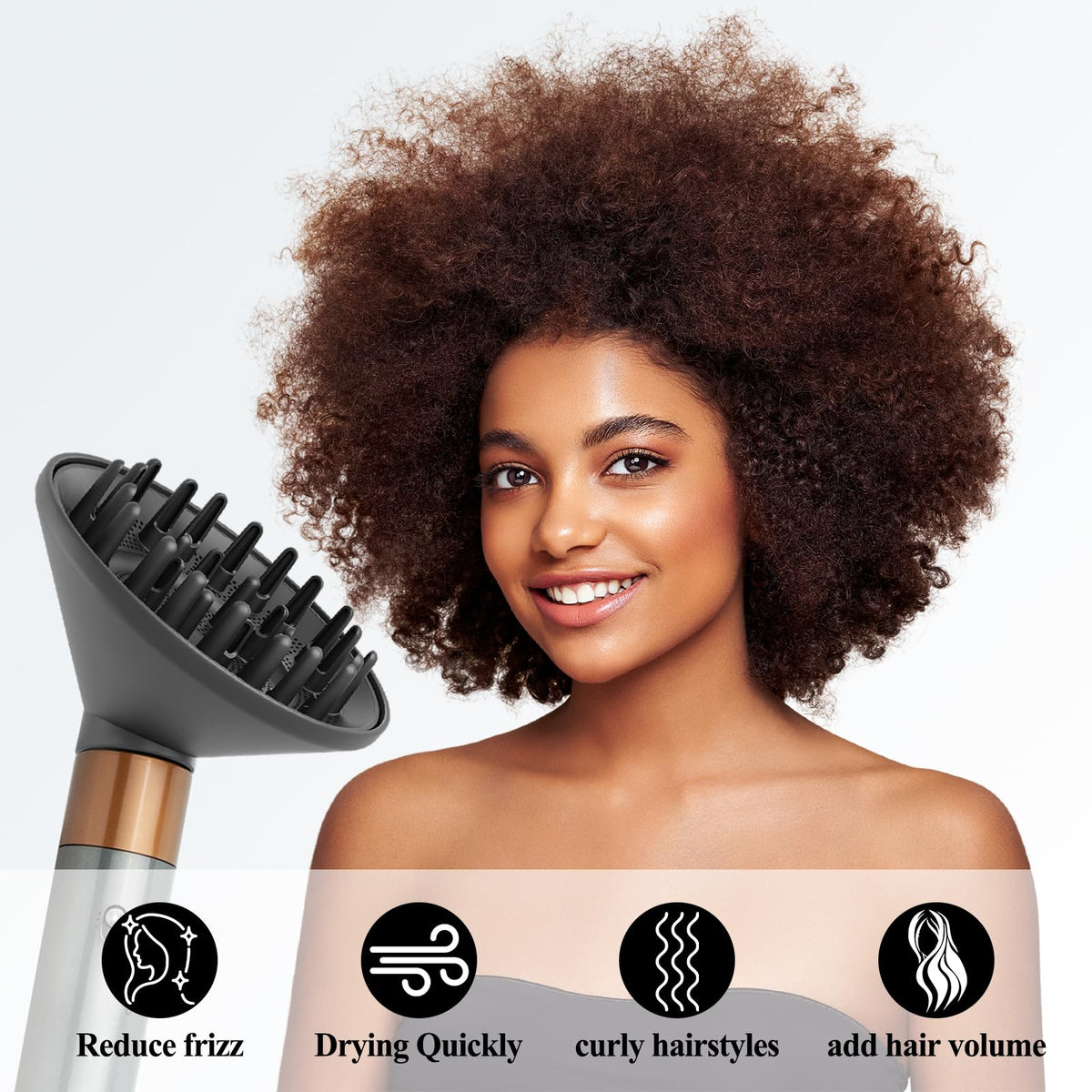 YTCHYYSK diffuser size scale next to hand illustrating compact portability