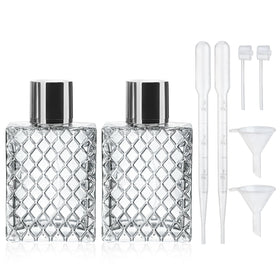 YU FENG front view of two clear glass bottles showing durable design and easy monitoring