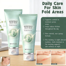 YUEOL applied under-breast demonstrating friction relief benefit