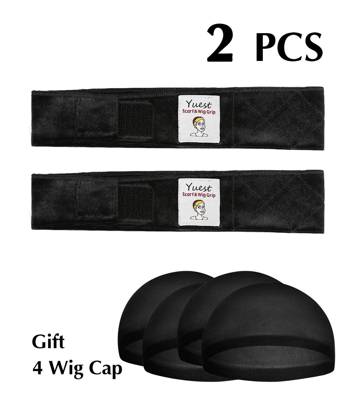 Yuest lifestyle shot woman wearing wig grip for confident wear