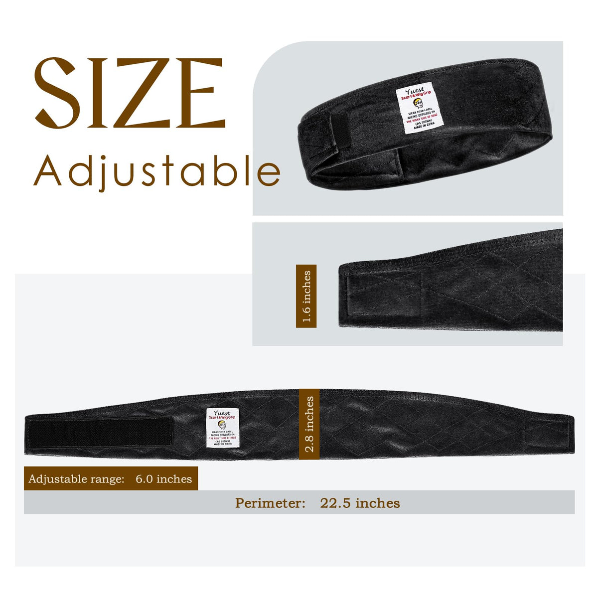 Yuest Velcro detail designed to secure without tangling hair