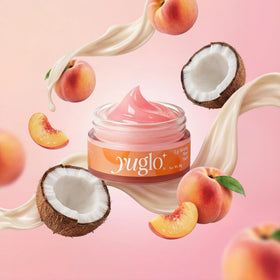 YuGlo lip mask next to a coin for size scale and travel-friendly portability