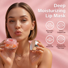 YuGlo lip mask spread on fingers demonstrating smooth application and easy coverage