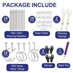 Yugui close-up of 20G nose rings and nails highlighting durable steel