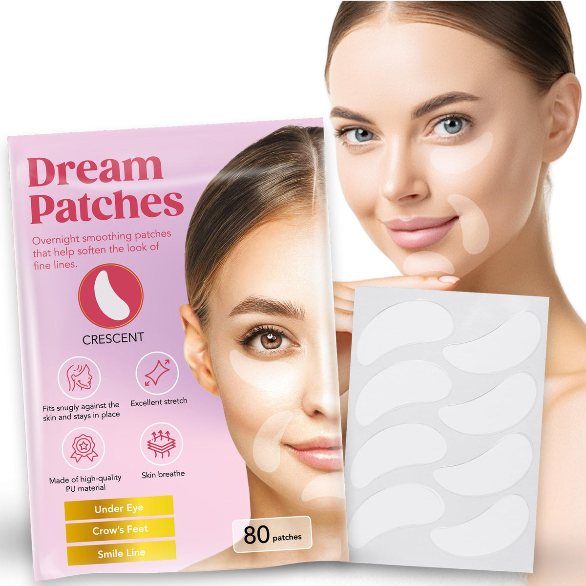 yumegocochiLABO front packaging showing 80-count patch set and benefits